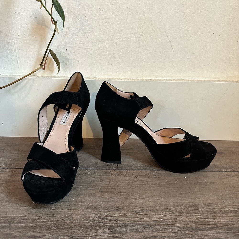 Miu Miu strappy black heels